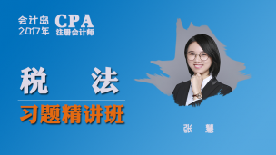 2017年CPA税法习题精讲班